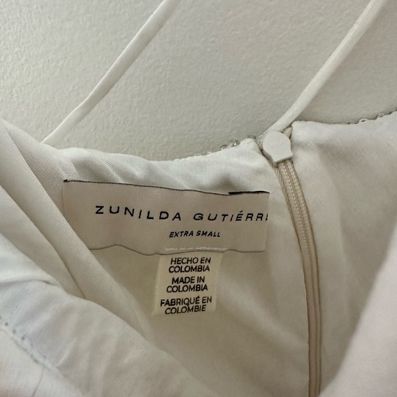 Anthropologie Zunilda Gutierrez Lincoln One-Shoulder Sequin Jumpsuit Silver - Picture 9 of 10